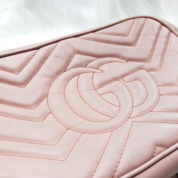 Gucci Marmont Small Pink Blush Crossbody Bag - Picture 2 of 8